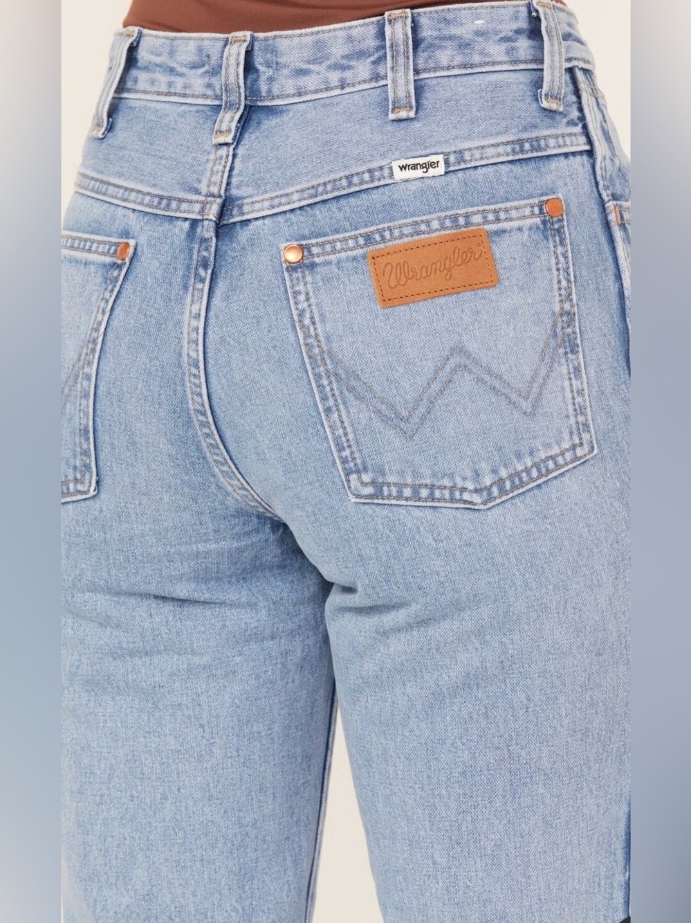Wrangler Wild West High Rise Straight Jeans 603 Light Wash 27x28 - Picture 5 of 15